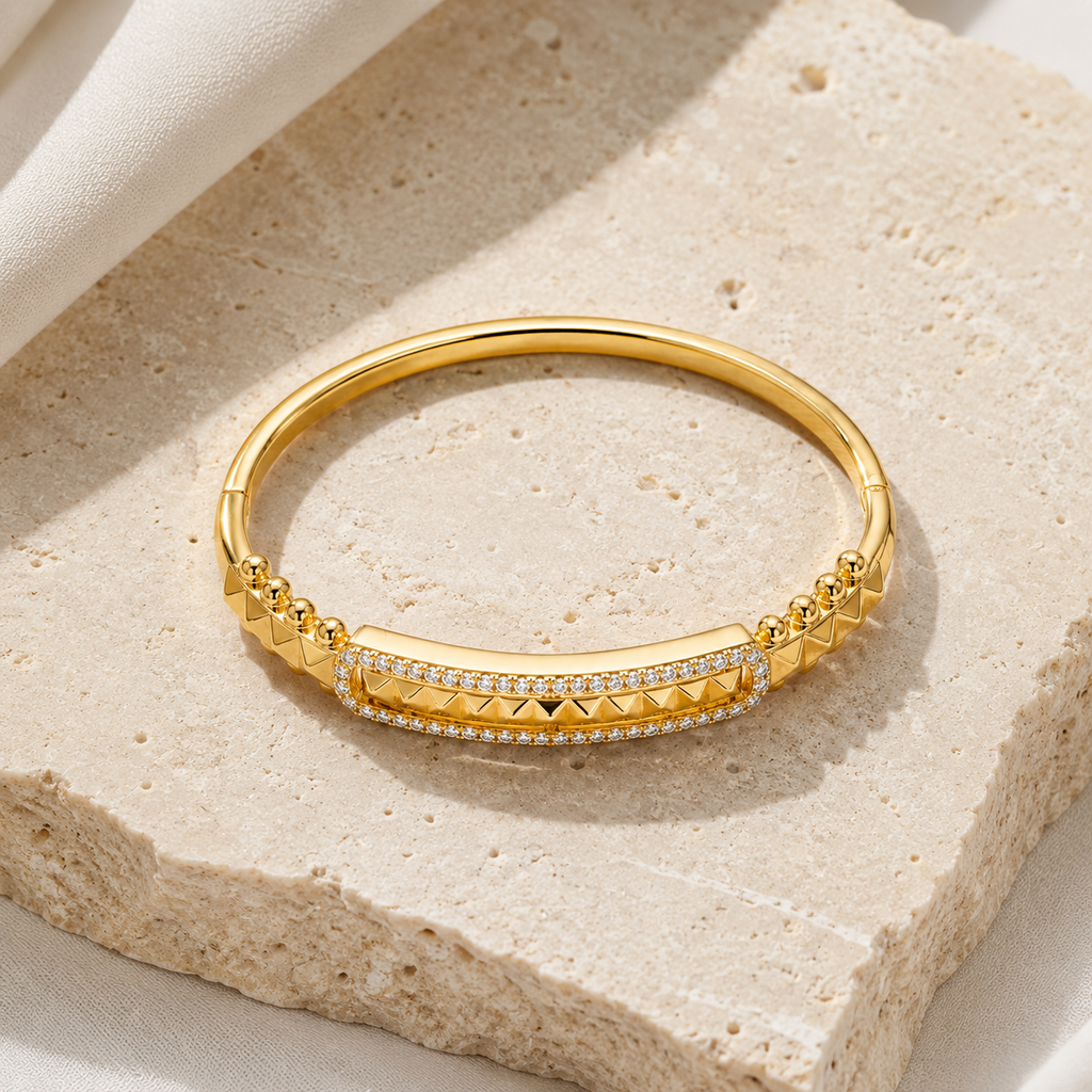 Athena Cuff Bracelet - 18KT Gold Plated