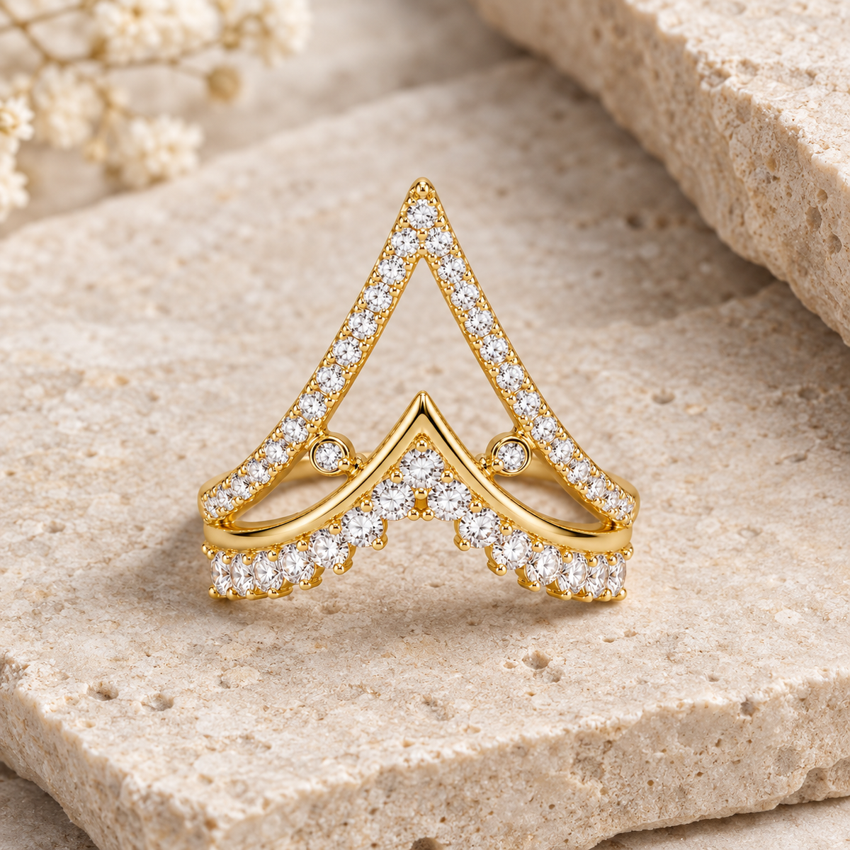 Vanki Ring -18KT Gold Plated