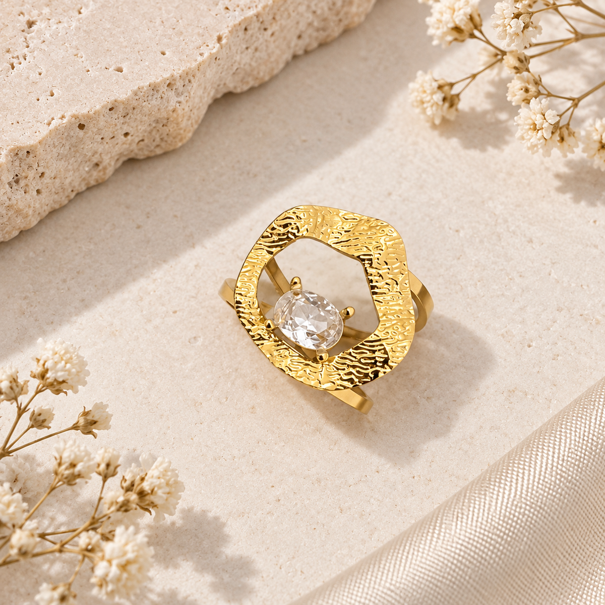 Orlina Ring -18KT Gold Plated