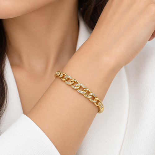 Astra Cuff Bracelet -18KT Gold Plated
