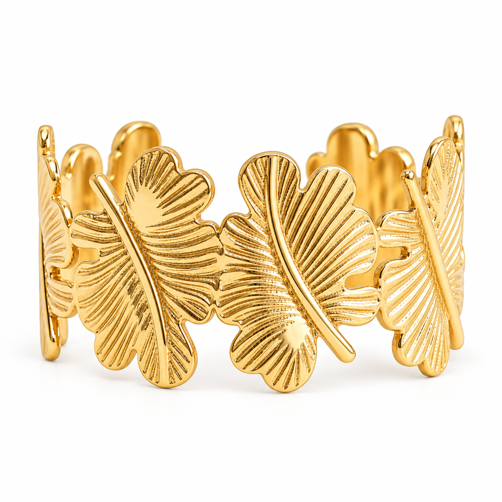 Monstera Leaf Ring- 18KT Gold Plated