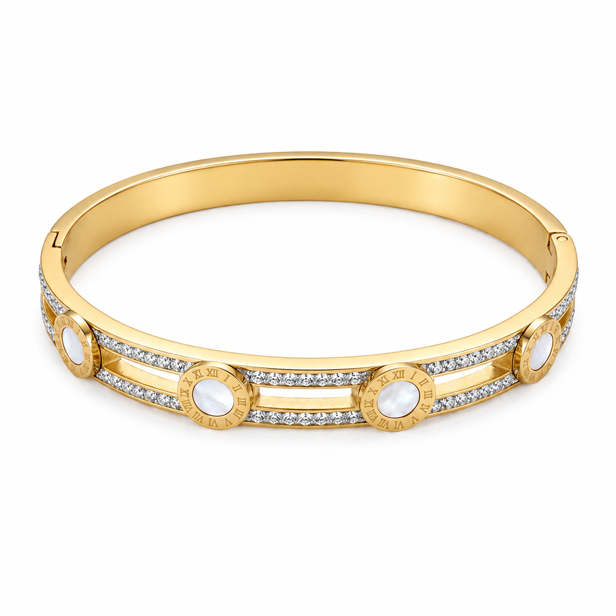 Imperial Muse Cuff Bracelet - 18KT Gold Plated