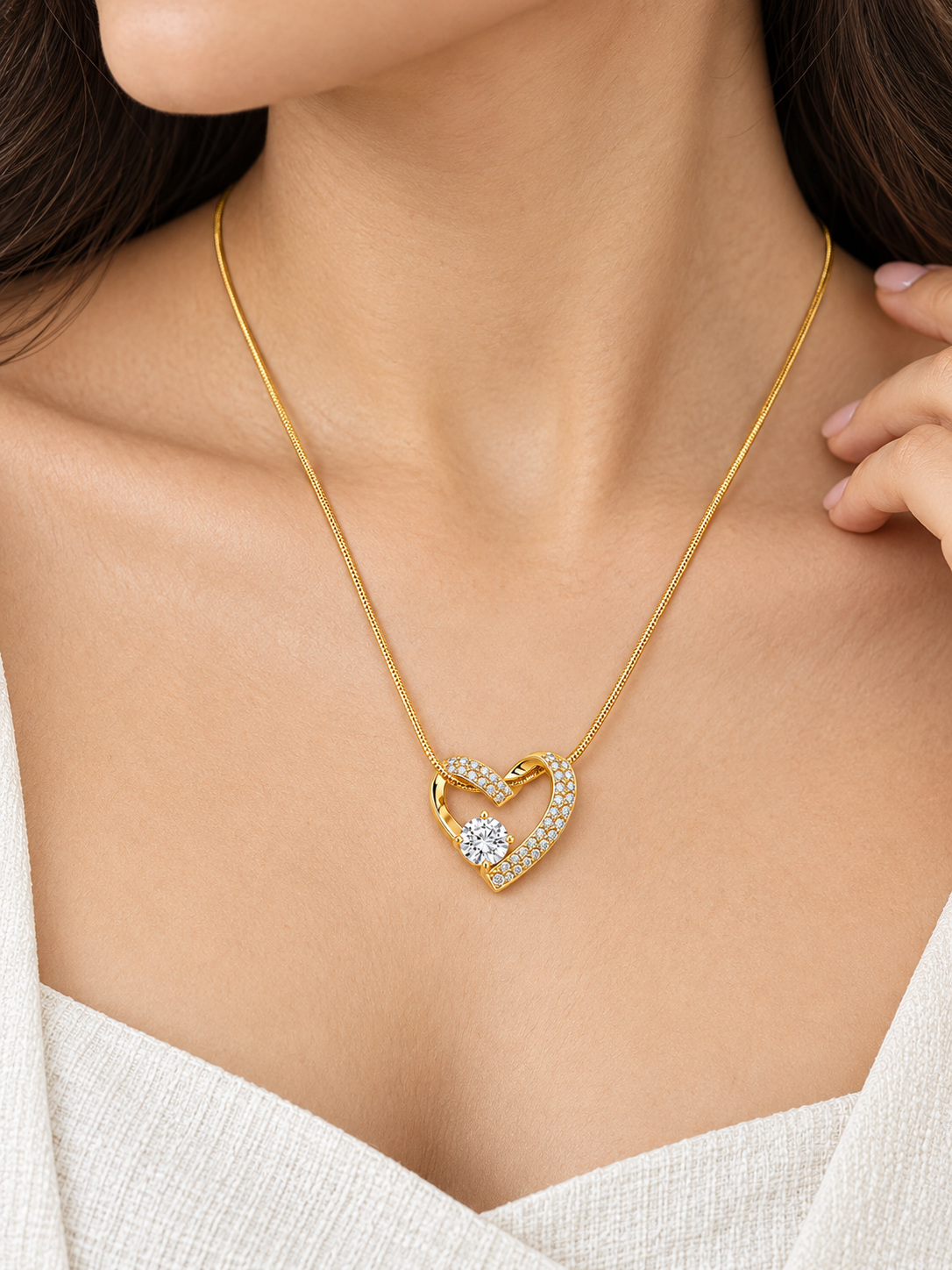 Isla Heart Pendant -18KT Gold Plated