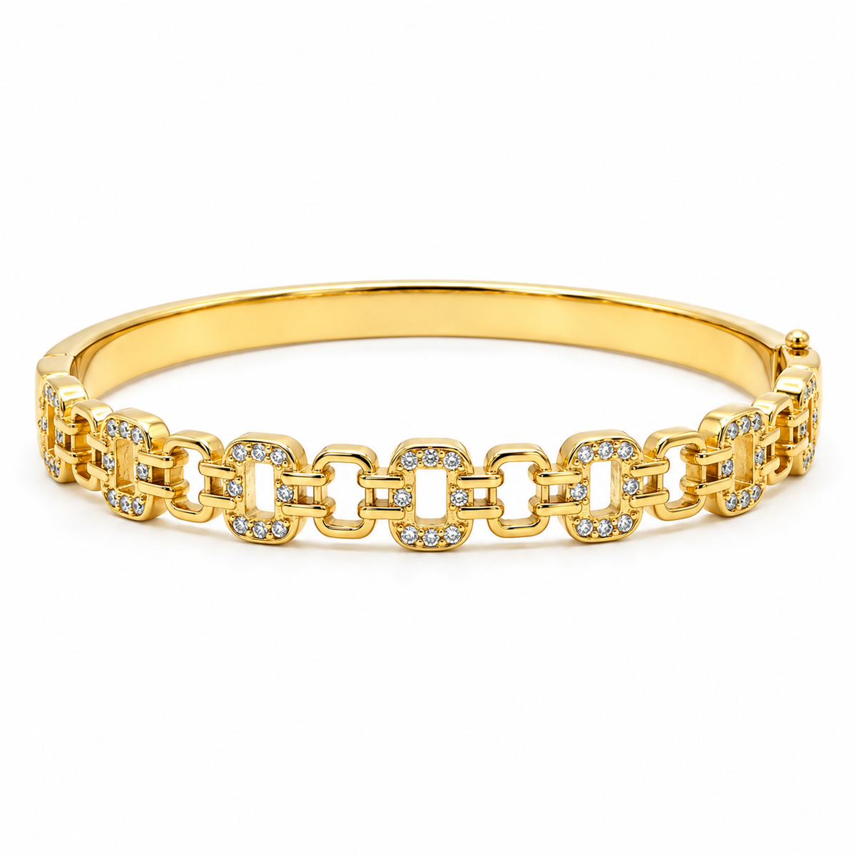 Arden Pavé Cuff Bracelet -18KT Gold Plated