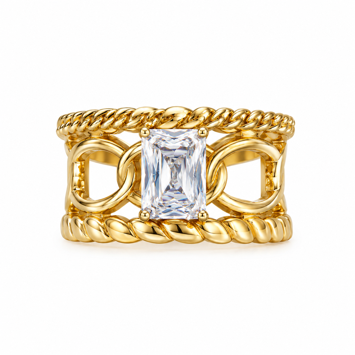Elysian Chain Ring -18KT Gold Plated