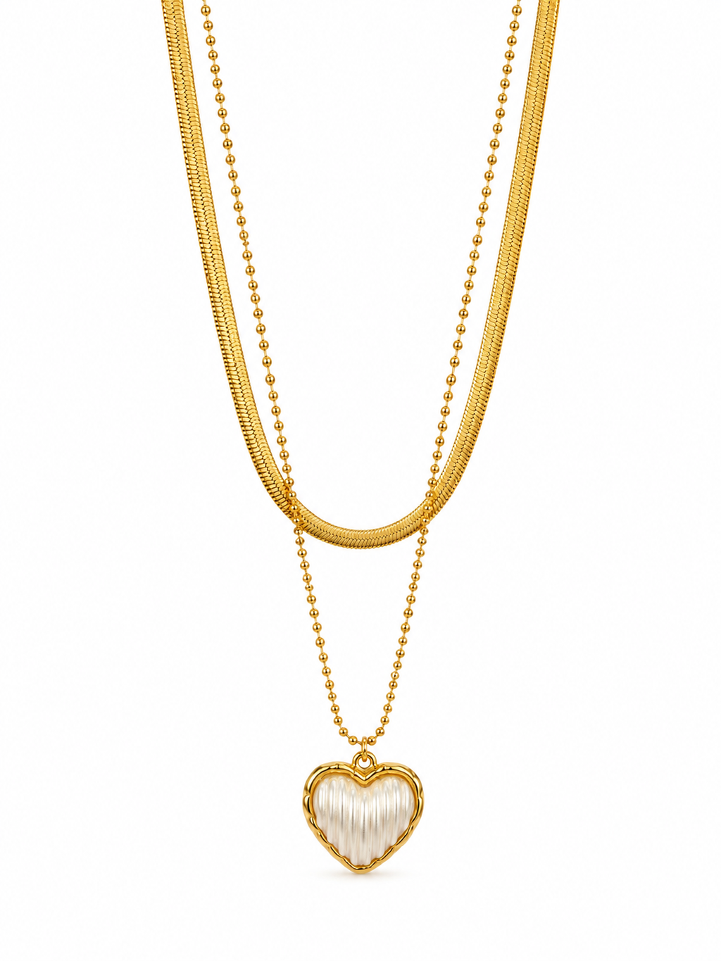 Lumière Heart Pendant - 18KT Gold Plated