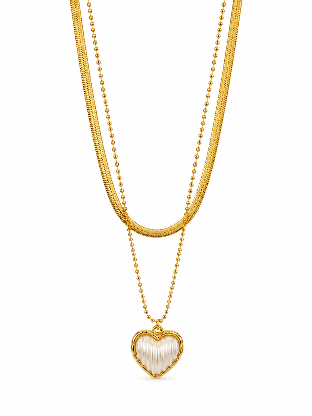 Lumière Heart Pendant - 18KT Gold Plated