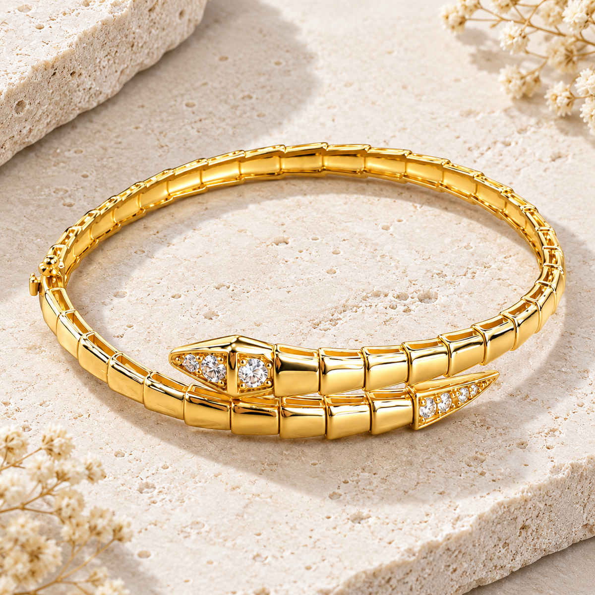 Seraphine Cuff Bracelet -18KT Gold Plated