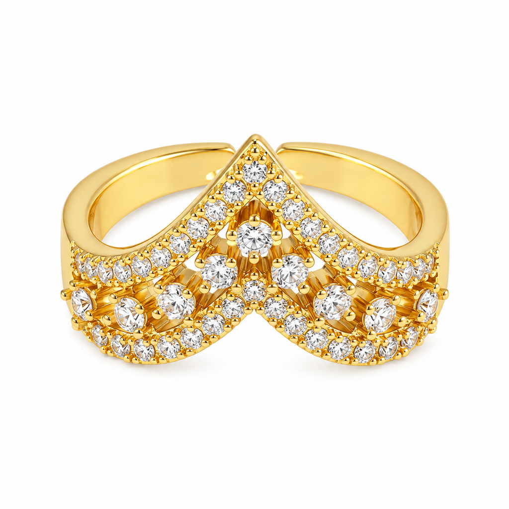 Aurelle Tiara Ring -18KT Gold Plated