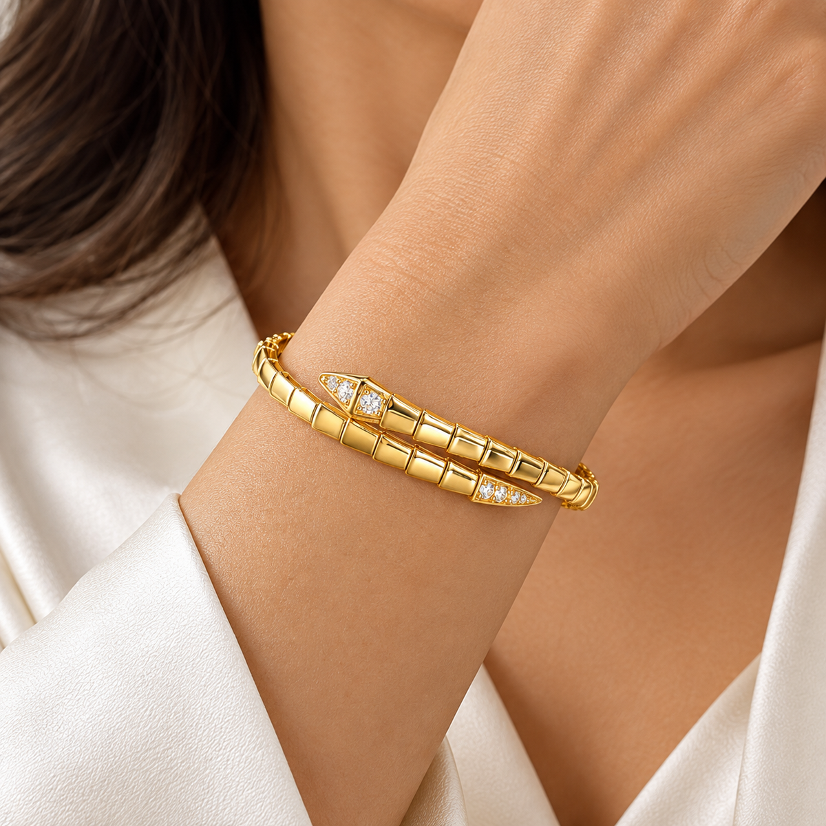 Seraphine Cuff Bracelet -18KT Gold Plated