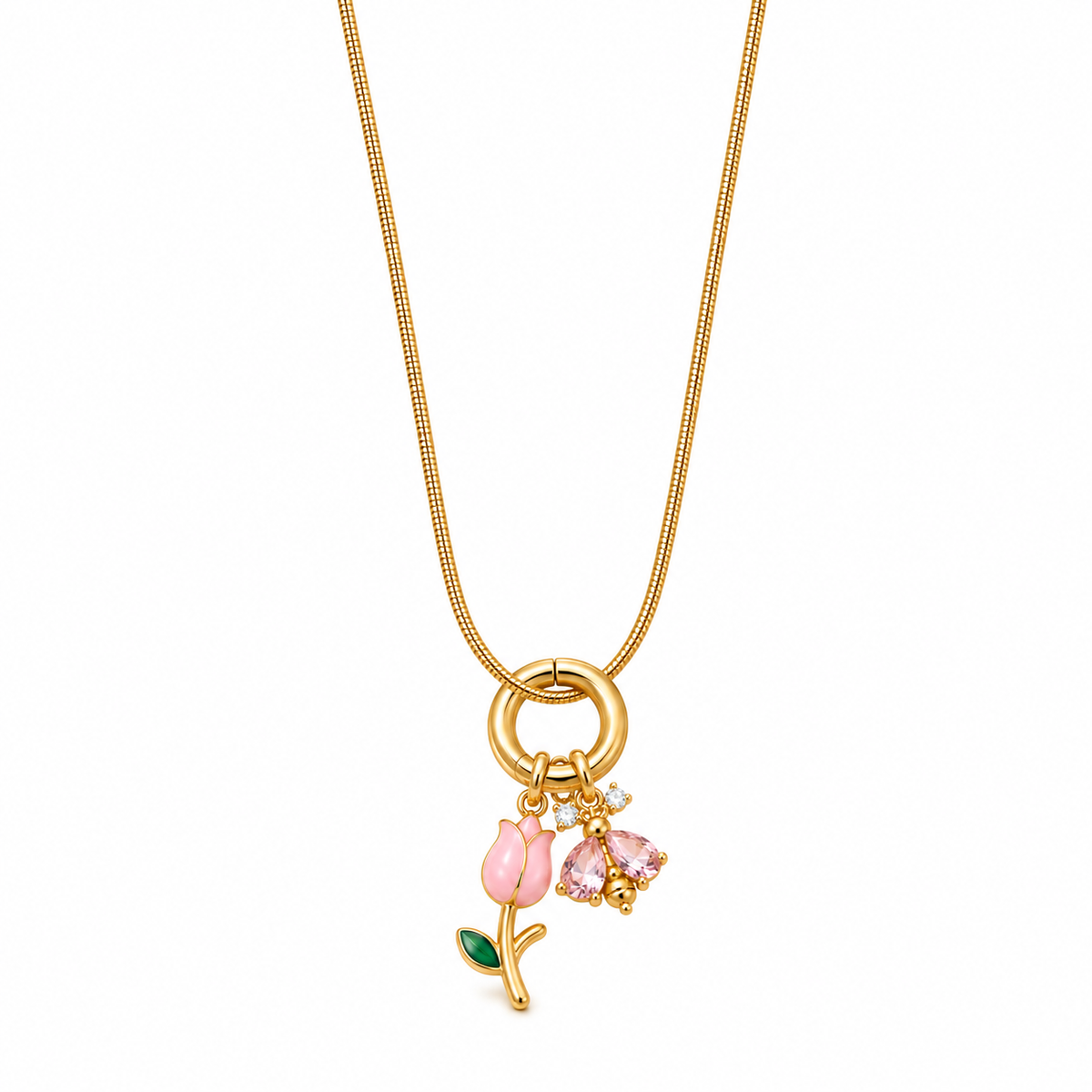 Blush Bloom Pendant -18KT Gold Plated