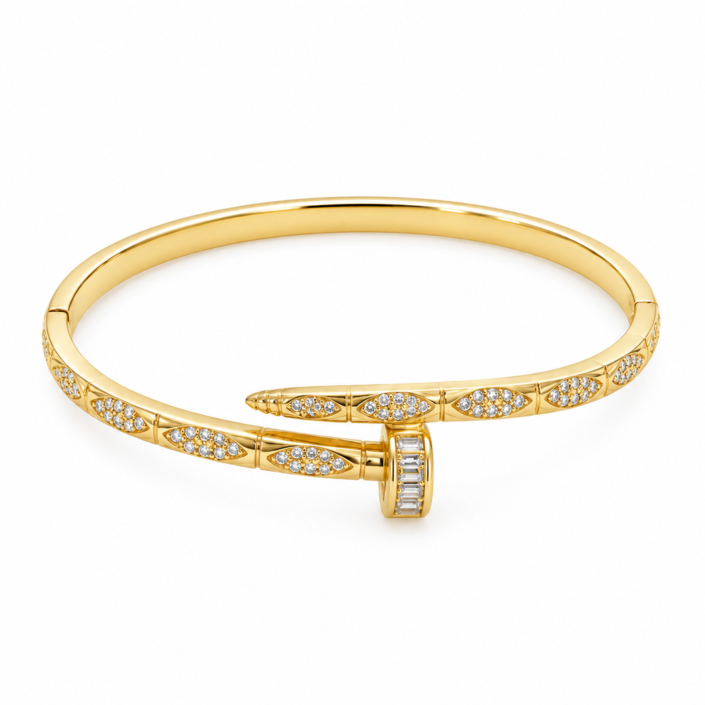 Valora Nail Cuff Bracelet -18KT Gold Plated
