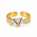 Trinity Eclat Ring -18KT Gold Plated