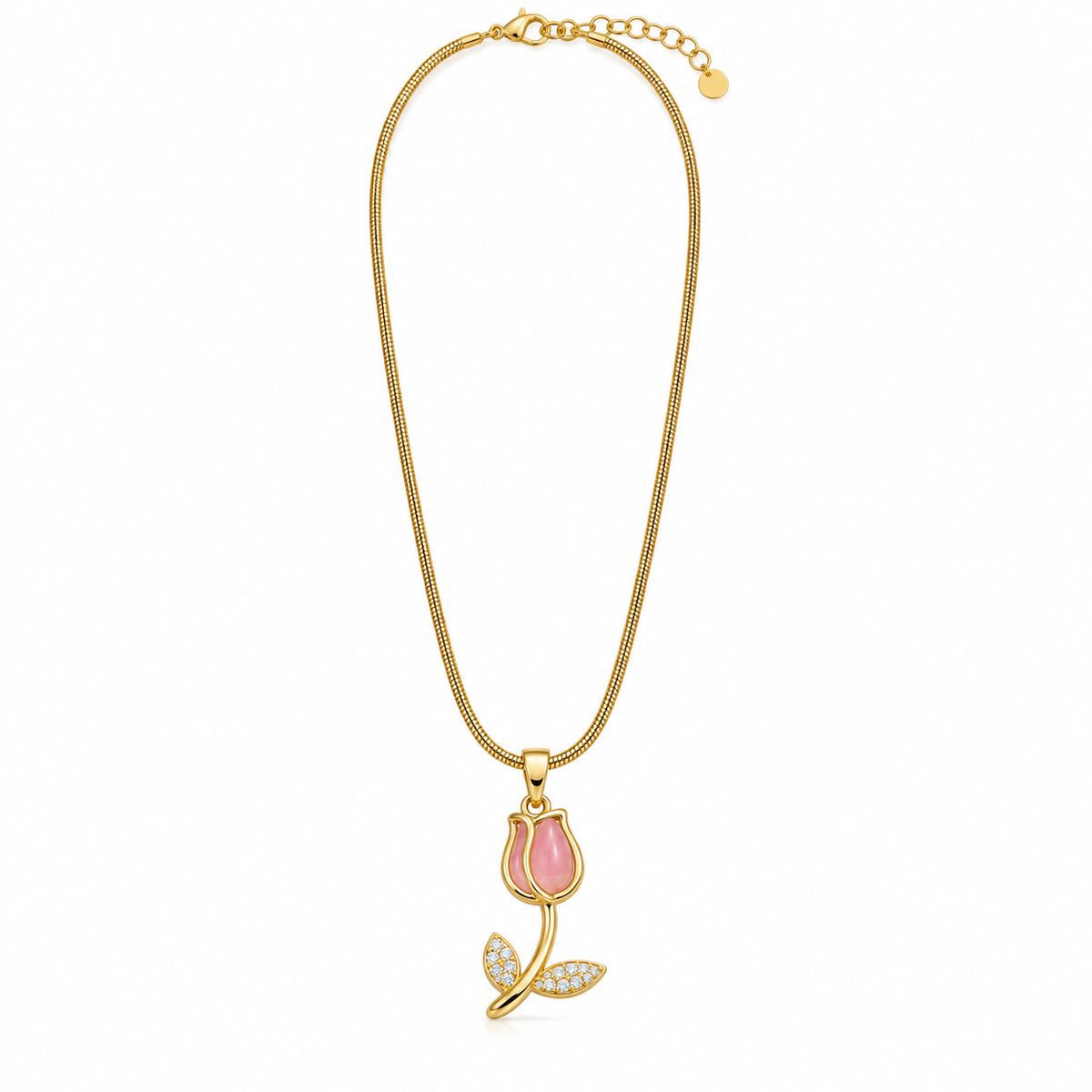 Tulip Rose Pendant -18KT Gold Plated