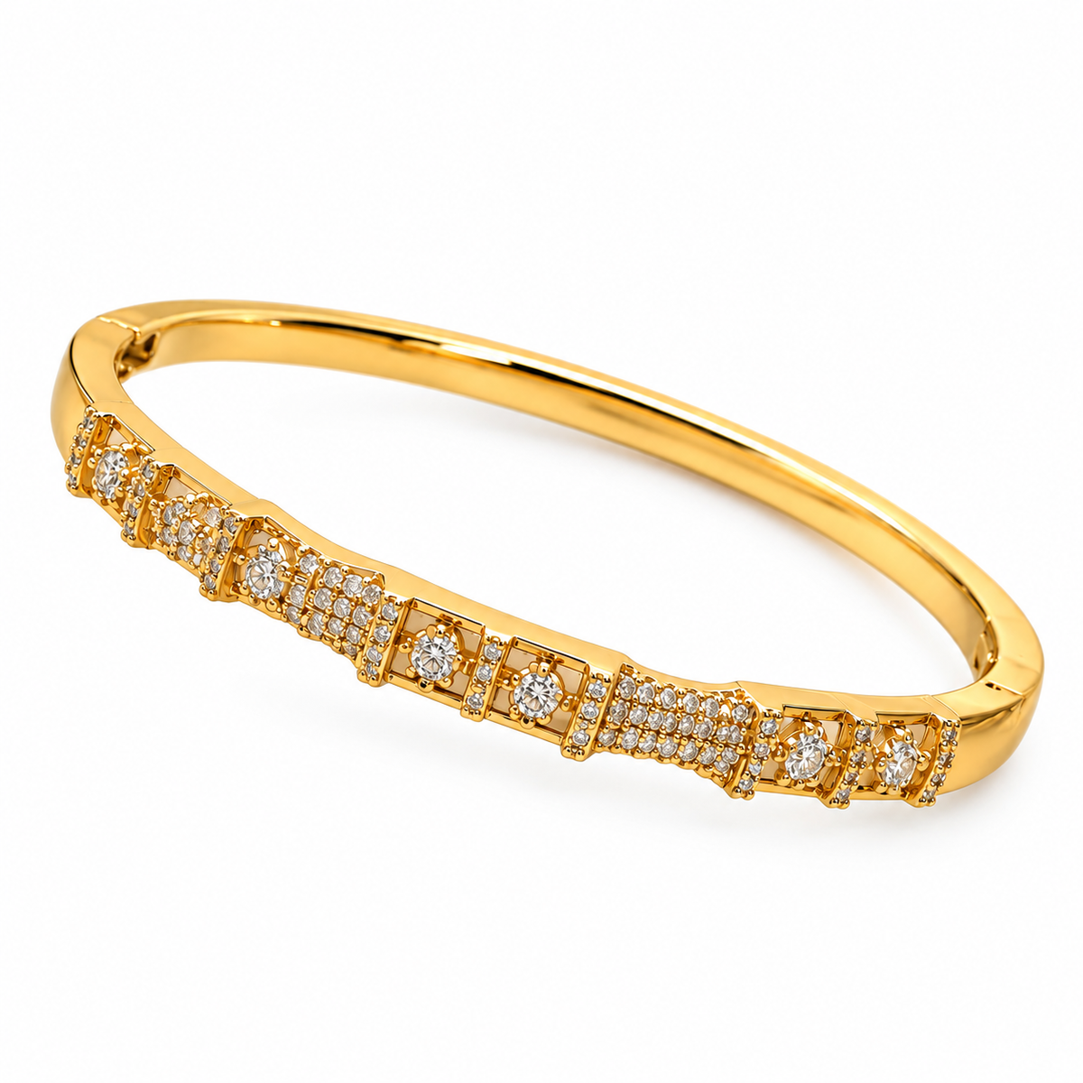 Solenne Cuff Bracelet -18KT Gold Plated