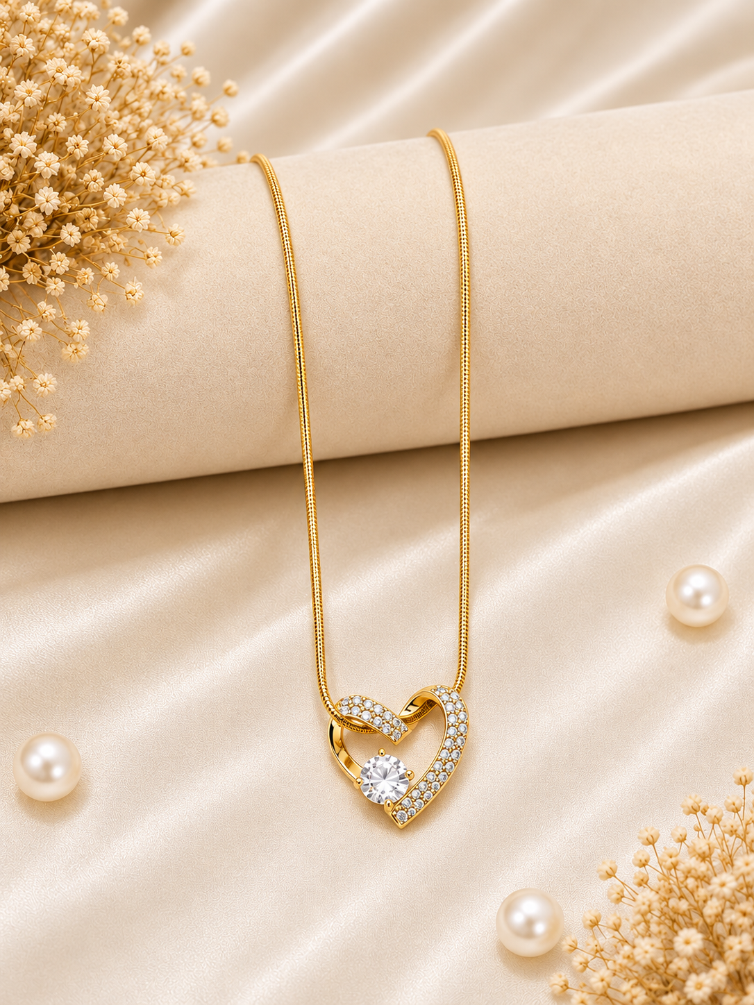 Isla Heart Pendant -18KT Gold Plated
