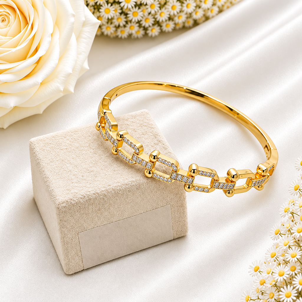 Elara Signature Cuff Bracelet -18KT Gold Plated