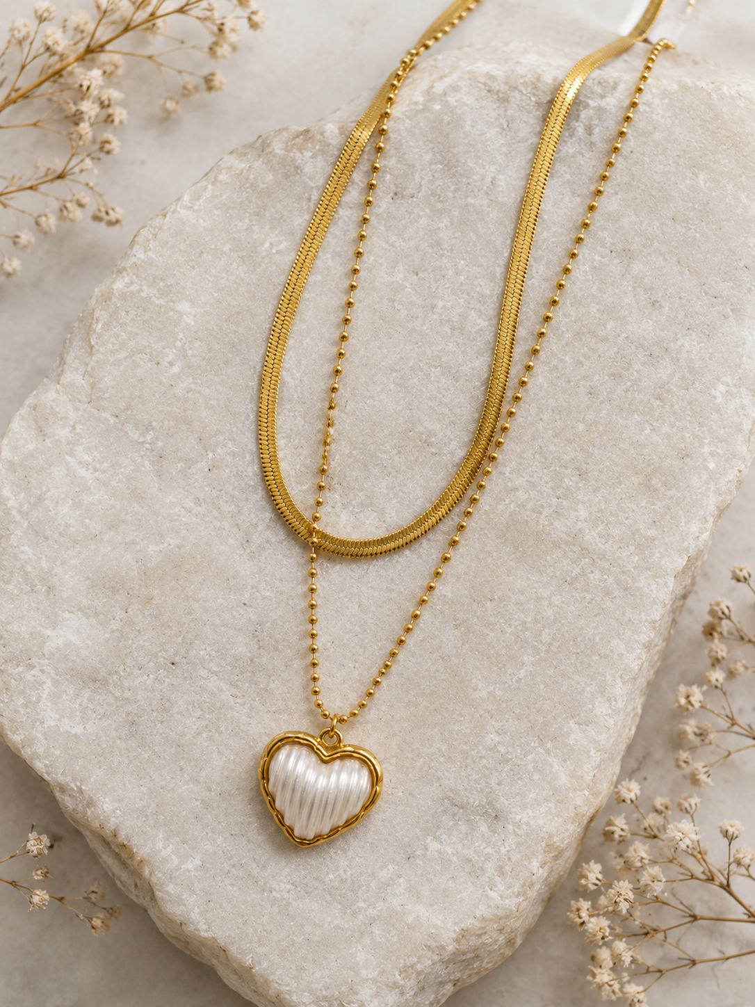 Lumière Heart Pendant - 18KT Gold Plated