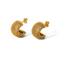 Hammered Gold Plated Antitarnish Hoop Earring