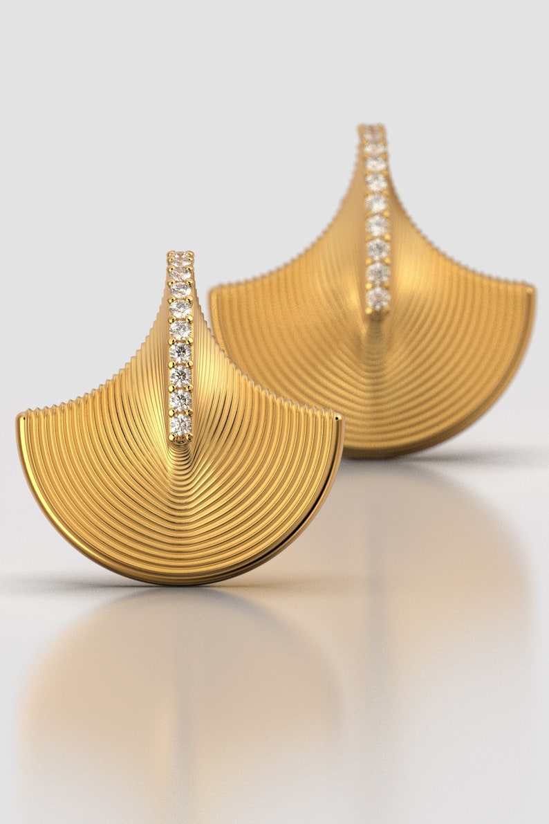 Victorian Vintage Firework stud Earring - Demifine 18KT Gold Plated