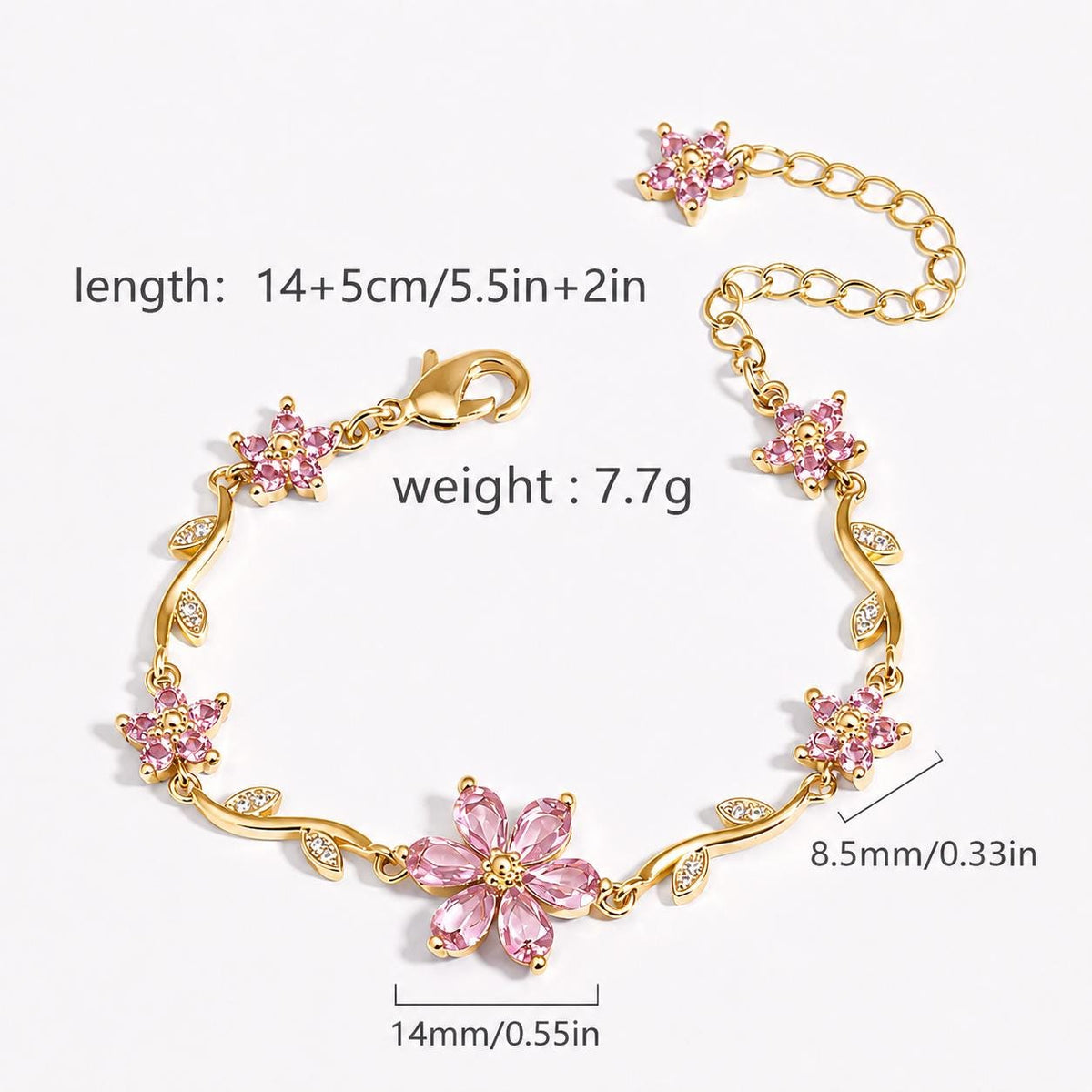 Sakura Bloom Bracelet – 18KT Gold Plated
