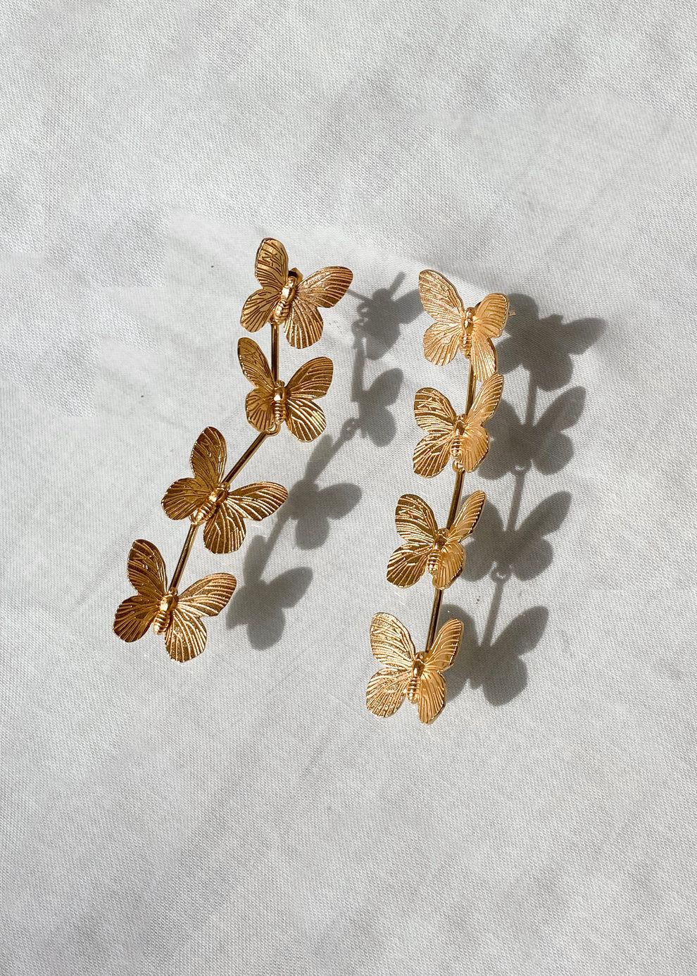 Dangling Butterfly Gold Plated Antitarnish Earring