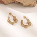 Sensational Rockstar Hoop Earrings -18KT Gold Plated