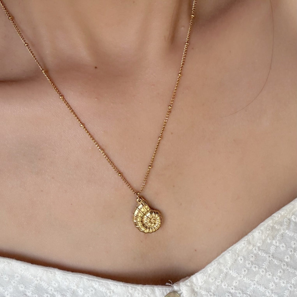 Nautilus Helix Pendant -18KT Gold Plated