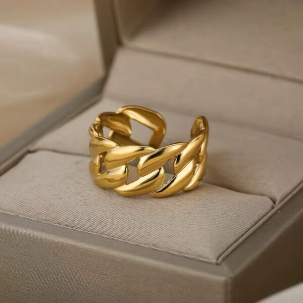 Linked to You Statement Ring - Demifine 18KT Gold Plated