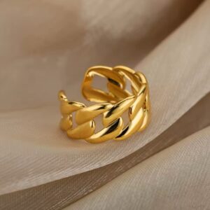 Linked to You Statement Ring - Demifine 18KT Gold Plated