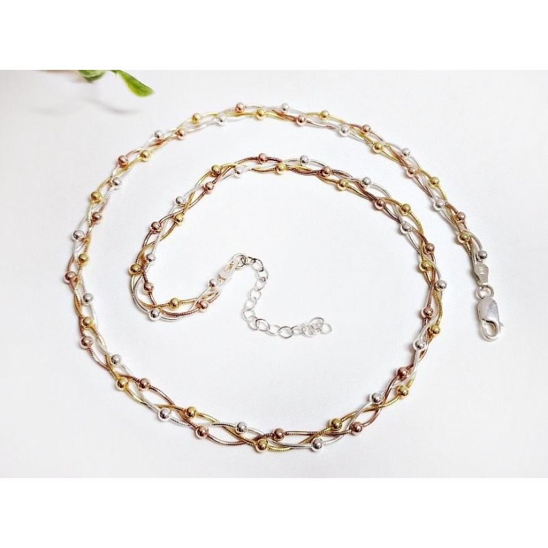 Multilayer Multicolor Twisted Pendant - Demifine 18KT Gold Plated, 925 Silver Plated