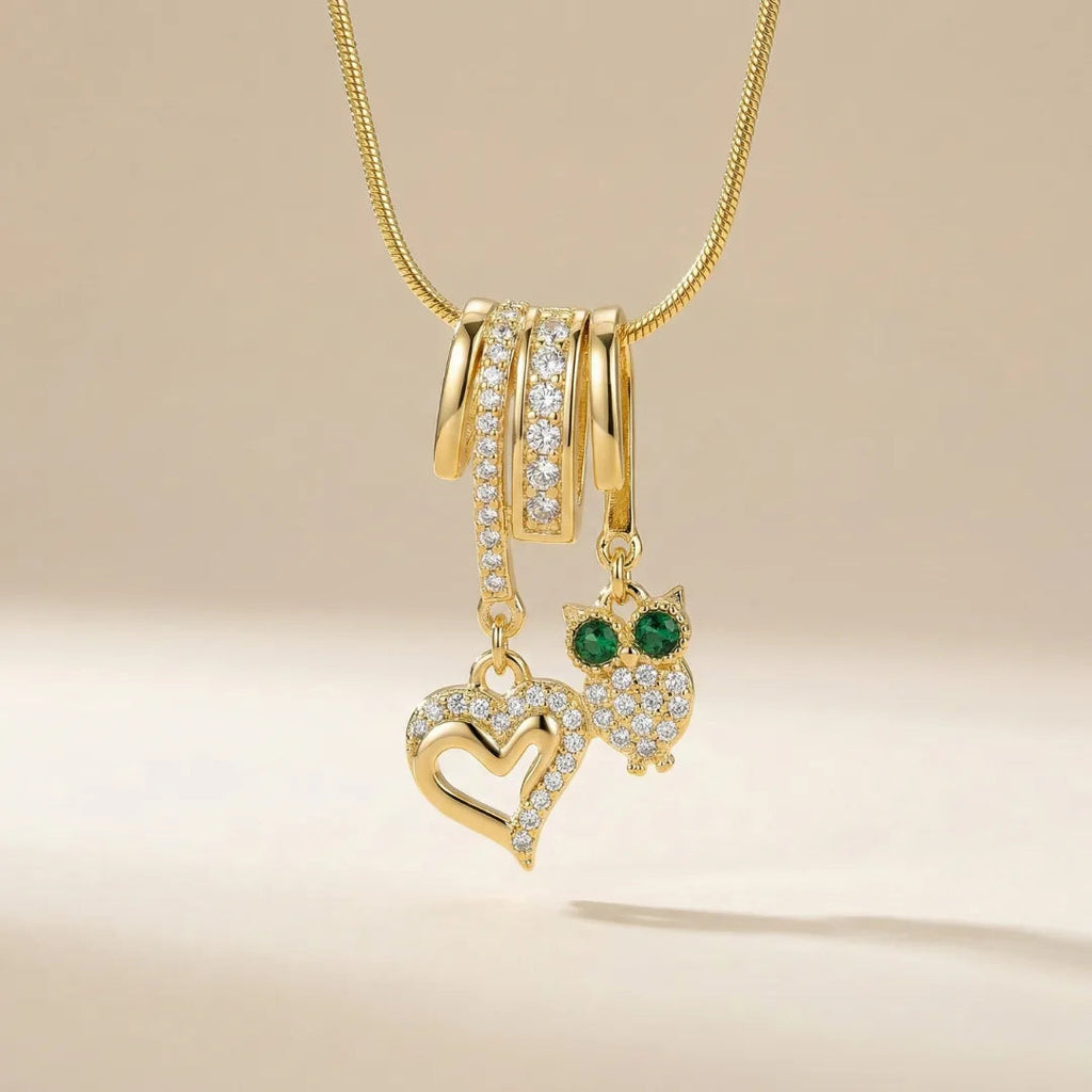 Soul & Sage Emerald Pendant - 18KT Gold Plated