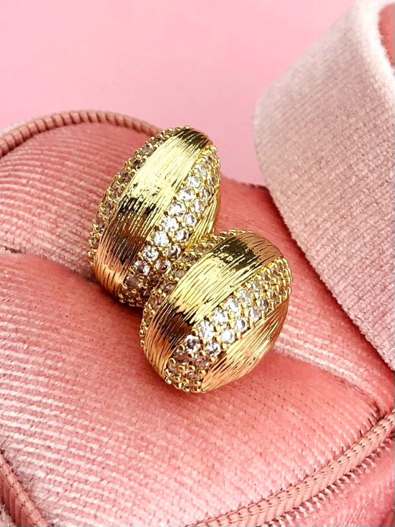 Sparkle Dust Stud Earrings -18KT Gold Plated