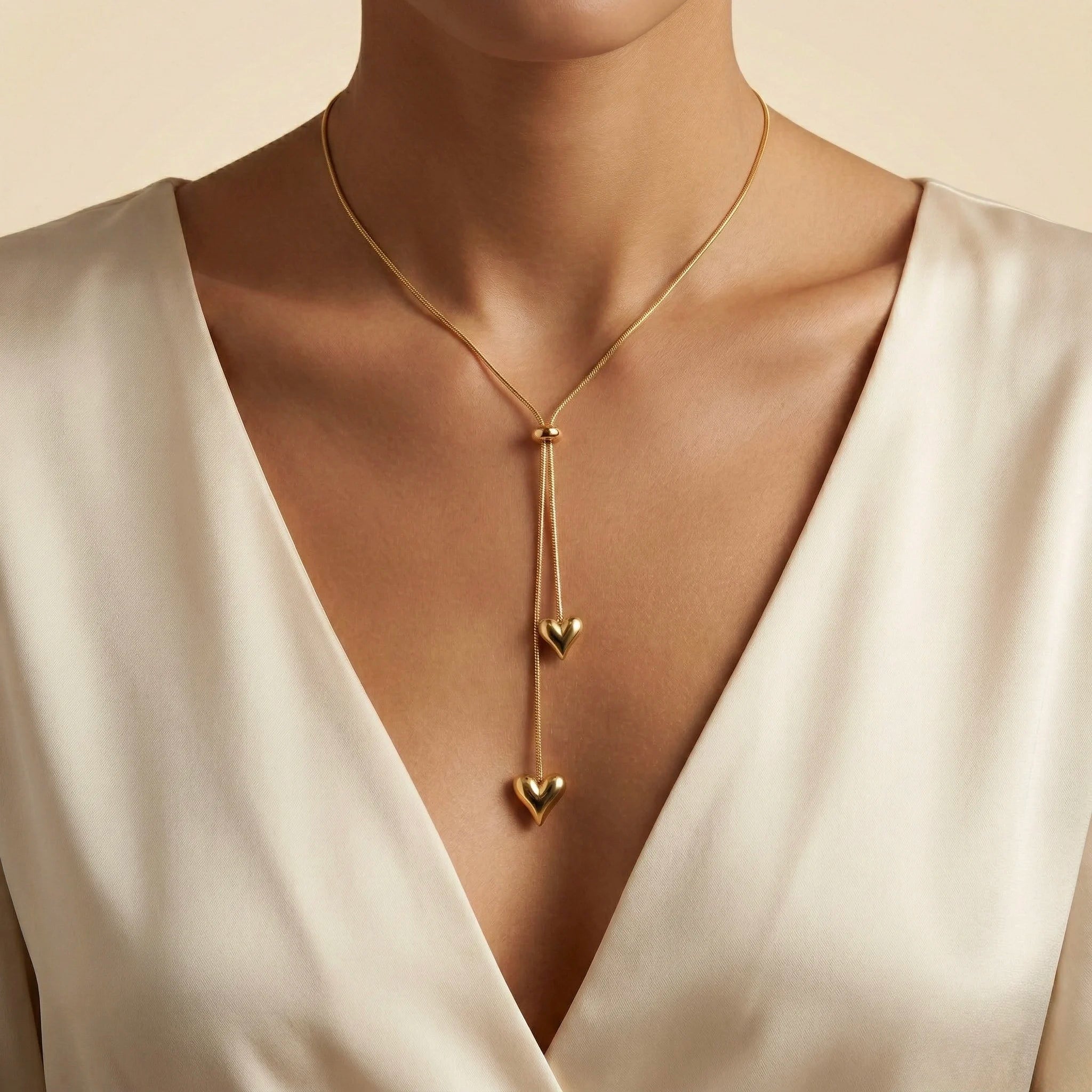 Heart to Heart Pendant - Demifine 18KT Gold Plated
