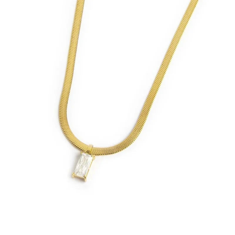 Snake Chain Pendant  - Demifine 18KT Gold Plated