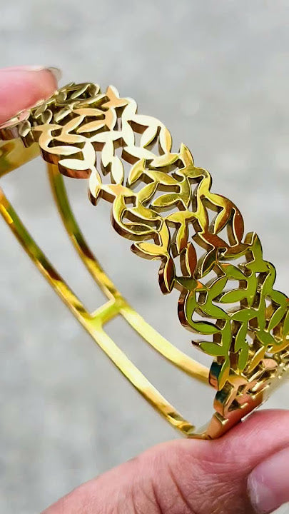 Botanica Cuff Bracelet -18KT Gold Plated