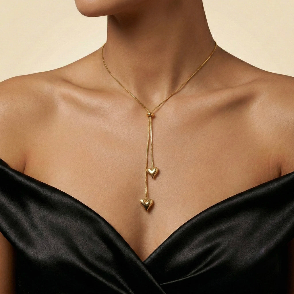 Heart to Heart Pendant - Demifine 18KT Gold Plated