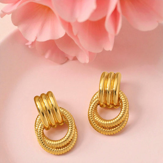Ella Stud Earrings -18KT Gold Plated
