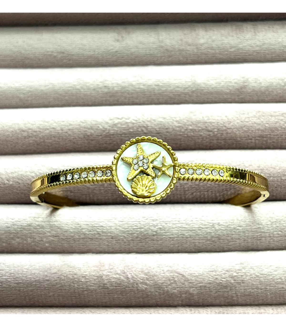 Coastal Radiance Cuff Bracelet - Demifine 18KT Gold Plated