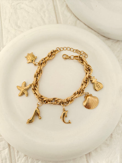 Boss Lady Multicharm Bracelet - Demifine 18KT Gold Plated