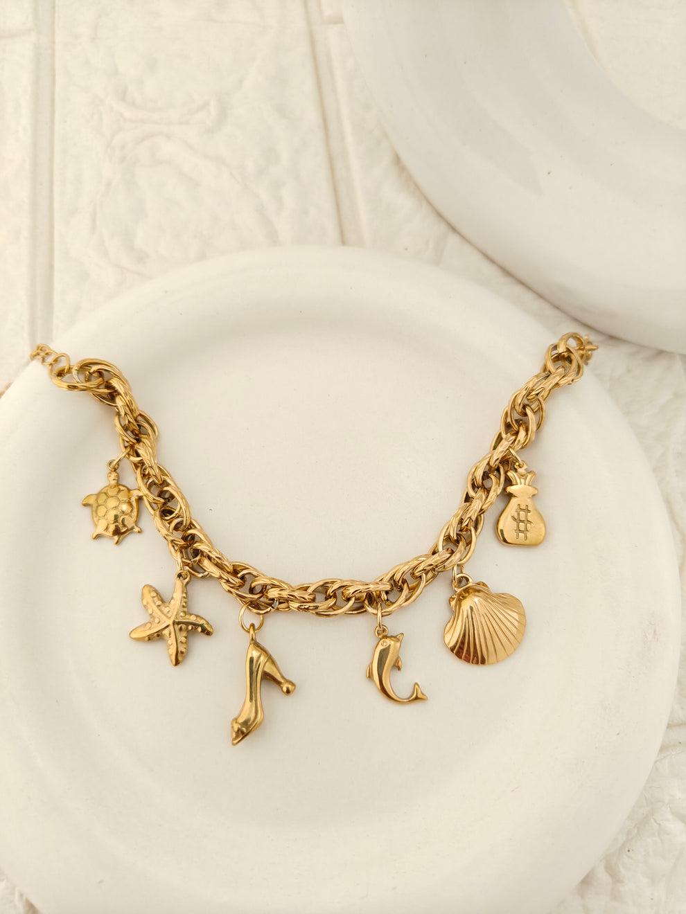 Boss Lady Multicharm Bracelet - Demifine 18KT Gold Plated