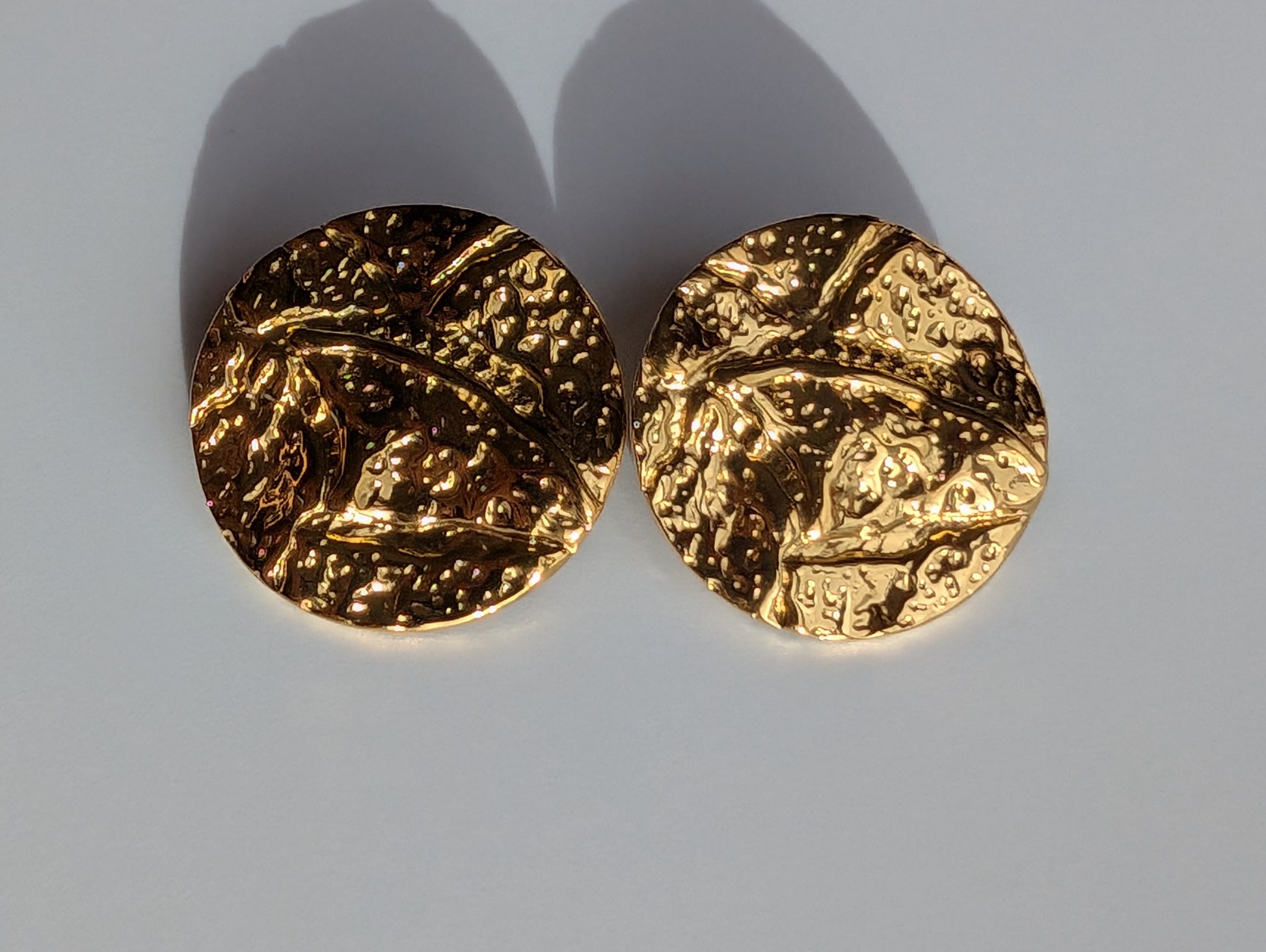 Romanian coin Stud Earrings - 18KT Gold Plated