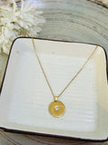 I love Donut Pendant -18KT Gold Plated