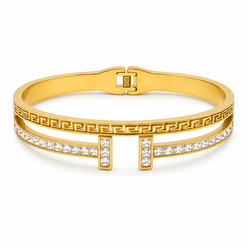 Aztek Nail Baby Cuff Bracelet -18KT Gold