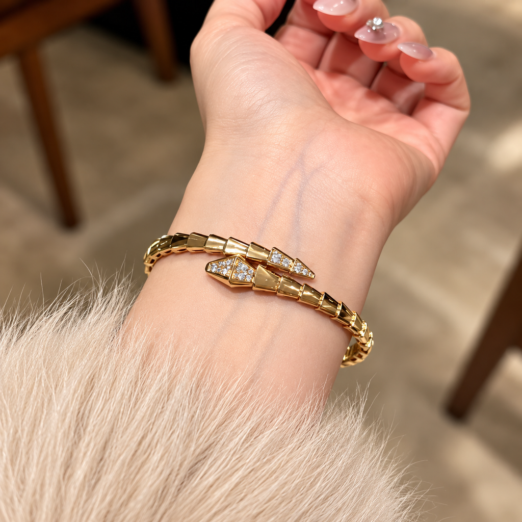 Seraphine Cuff Bracelet -18KT Gold Plated