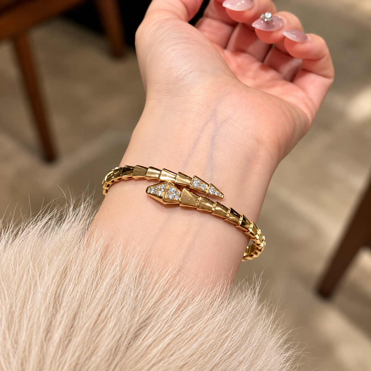 Seraphine Cuff Bracelet -18KT Gold Plated