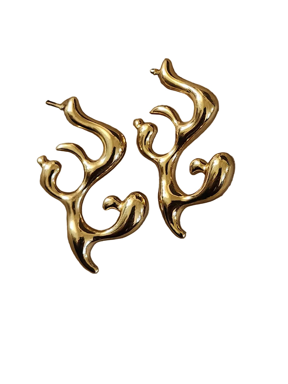 Flame Dripping Statement Earring - Demifine 18KT Gold Plated