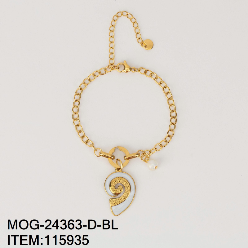 Mother of Ocean Pearl Bracelet -18KT Gold Plated
