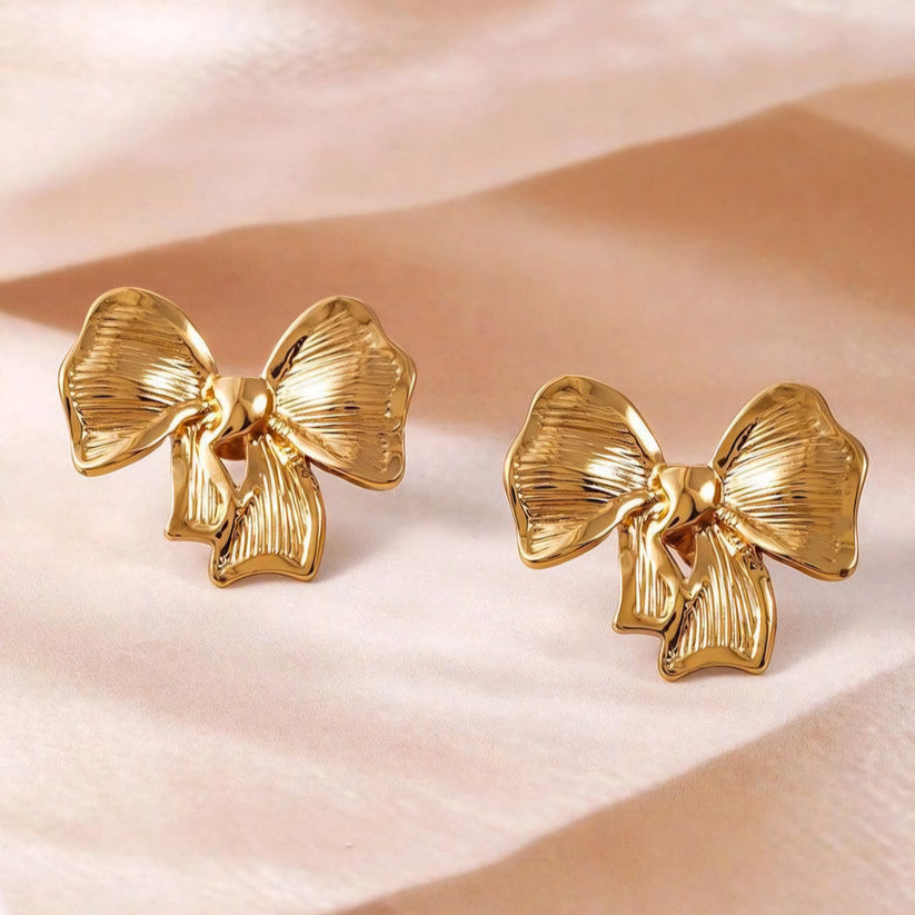 Pookie Bow Earring - Demifine 18KT Gold Plated