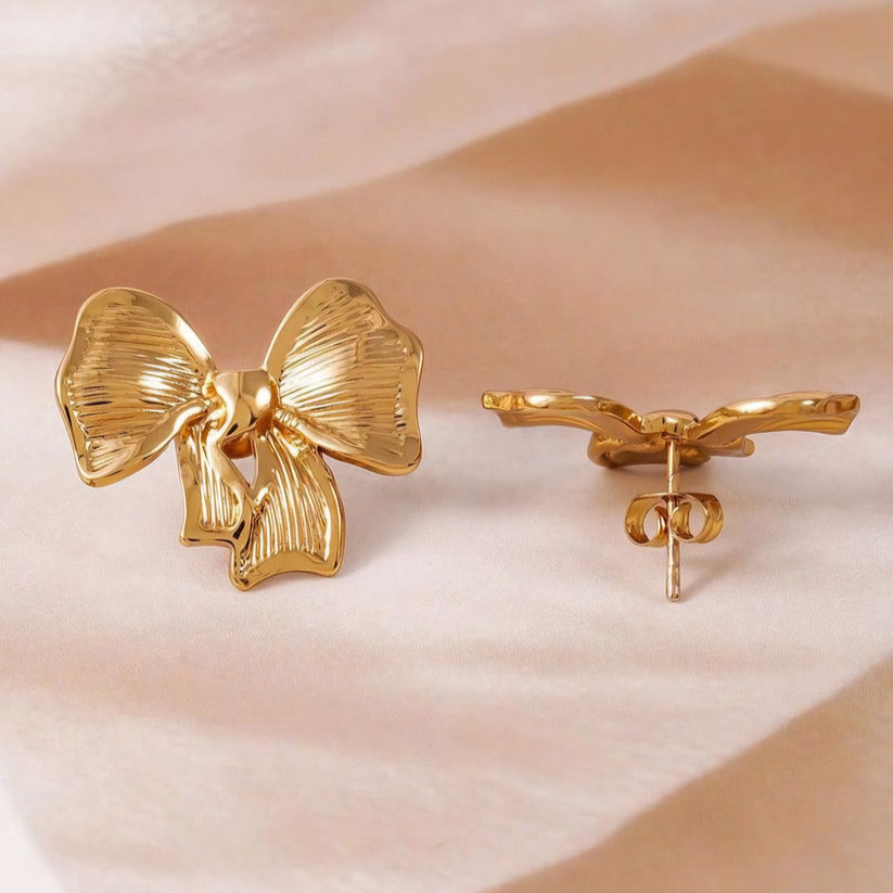 Pookie Bow Earring - Demifine 18KT Gold Plated